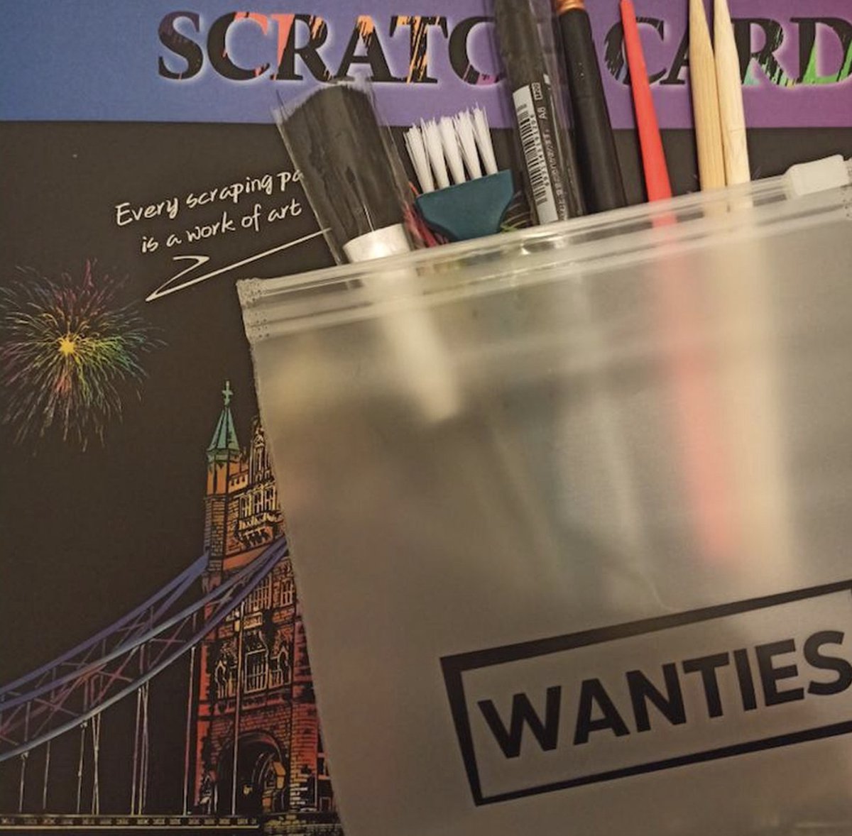 Scratch Art 4x A4 Deluxe Set incl. Tools | Meerdere Varianten | Kinderen & Volwassenen | Magic Kras Tekeningen Kraskaarten Krasfolie Kraskaart | Knutselen Tekenen | Painting Schilderen op Nummer Diamond Painting | Knutselpakket Tekenpakket Handwerken — afbeelding 3