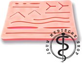 Jouw medische shop - hechthuid - hechtpad - imitatiehuid - leren hechten - chirurgisch hechten - Pavé de Peau artificiële - 3-lagig - tampon de suture - cadeau student - black frid