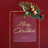 BaykaDecor - Luxe Taarttopper Merry Christmas - Kerst - Koken - Bakken - Taart Decoratie - Accessoires - Kerst Cake Topper - Acryl