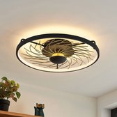 Lindby - LED plafondlamp- met dimmer - 1licht - staal - H: 11 cm - zand, goud - Inclusief lichtbron