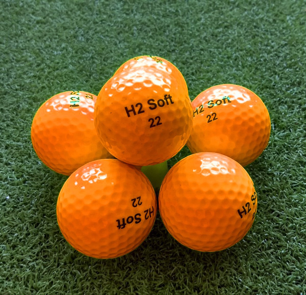 H2Soft - golfballen oranje - 50 stuks