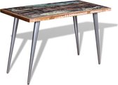 Eettafel 120x60x76 cm massief gerecycled hout