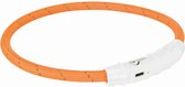 Trixie Halsband Hond Flash Lichthalsband Usb Tpu / Nylon Oranje - 45X0.7 CM