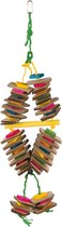 Trixie speelgoed aan sisalkoord met karton hout kleurig 18x35 cm 3 st