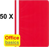 50 x Snelhechtmap Office Basics - A4 - PP - rood
