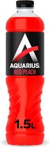 Aquarius rood 1,5l petflesh - Sportdrank - Drink - Red peach - Perziksmak