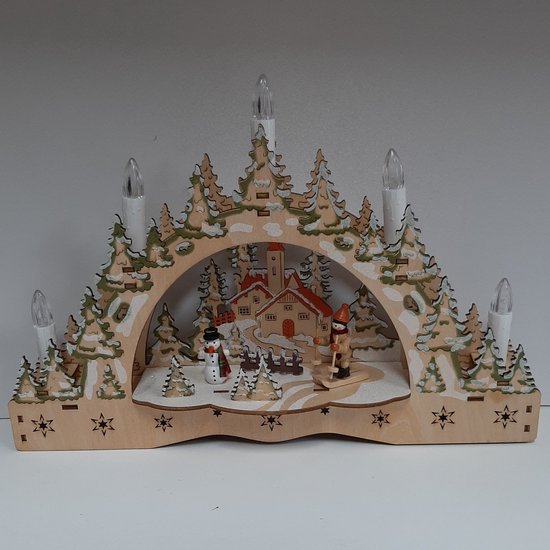 Monzana Kerstboog Led Winterdorp Warm wit Monzana Kerstboog Led Winterdorp Warm wit