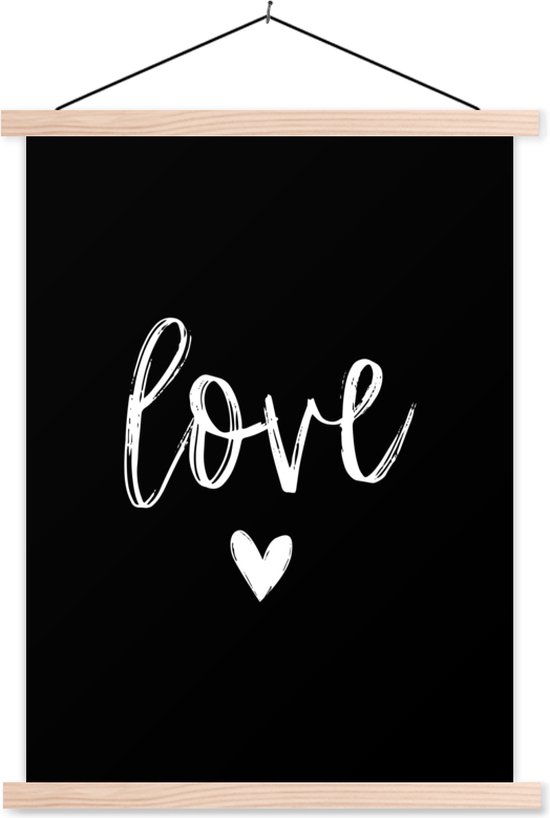 Posterhanger incl. Poster 60x80 cm - Schoolplaat - Partner - Quotes - Love - Spreuken - Textielposter - Blanke latten - Vaderdag cadeau - Geschenk - Cadeautje voor hem - Tip - Mannen