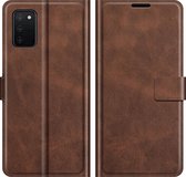 Samsung Galaxy A03s Hoesje - Mobigear - Wallet Serie - Kunstlederen Bookcase - Bruin - Hoesje Geschikt Voor Samsung Galaxy A03s