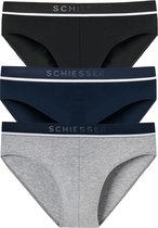 SCHIESSER 95/5 rioslips (3-pack) - zwart - blauw en grijs - Maat: S