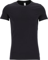 HOM Supreme Cotton tee-shirt (1-pack) - heren T-shirt O-hals - zwart - Maat: S