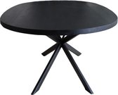 Old Inn - Eettafel Ovaal Broad Eiken Zwart 220x110cm Mikadopoot