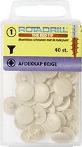 Rotadrill - Afdekkapjes - Caches Vis 3.5,4,4.5mm - Beige - 40 Stuks