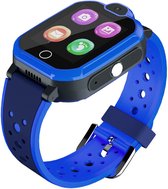 Smartwatch voor Jongens - Kinder Horloge - LBS Tracking - SOS - Bellen - Micro chat - Touch screen - Games - Camera - Kleur Blauw