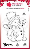 Woodware - Festive fuzzies clear singles stempel Snowman