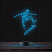 Led Lamp Met Gravering - RGB 7 Kleuren - Skater