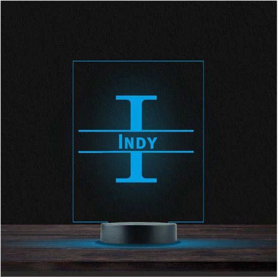 Led Lamp Met Naam - RGB 7 Kleuren - Indy