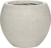 Pot Ridged Horizontal Abby S Cement 23x20 cm ronde bloempot