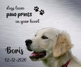 dogs leave paw prints on your heart