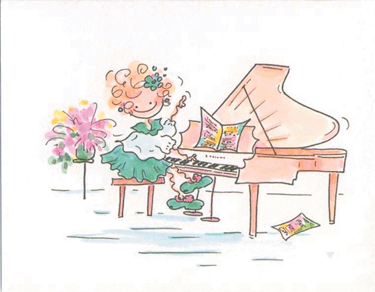 Wenskaarten Pianiste