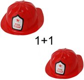 Narvie 10 x brandweerhelm kind - brandweermannenhelm - helm brandweer - kinderen – rood