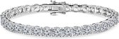 Juwelier Emo - Tennis Armband Zilver Premium - Ronde Zirkonia stenen 5 MM - Lengte 18 CM