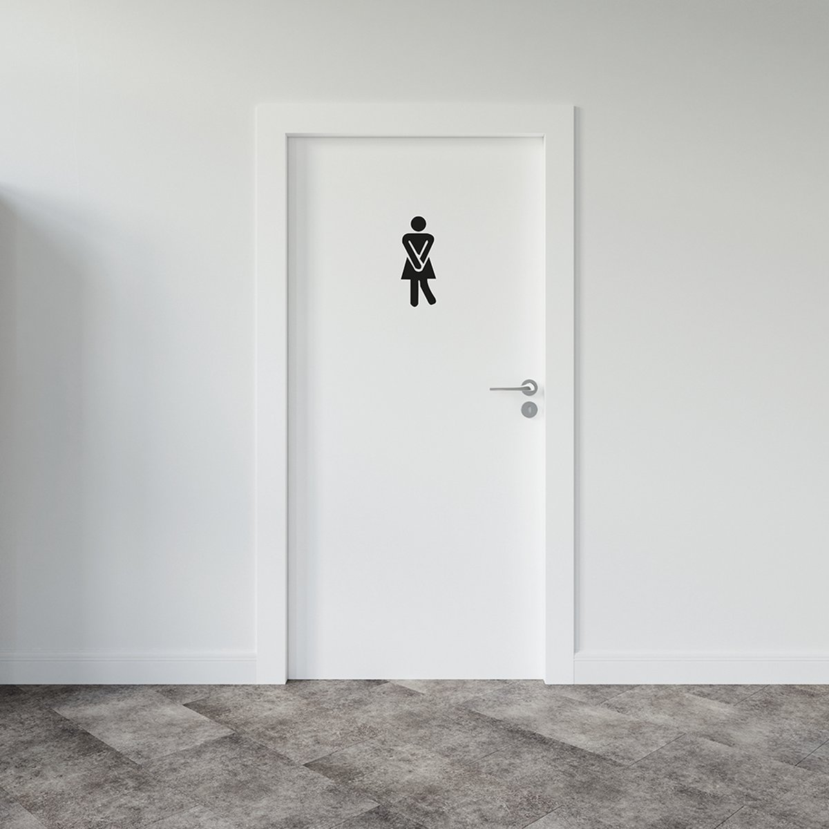 Toiletsticker Dames | Ontwerp 5 - Formaat 10 x 10 cm | Incl. 2 jaar garantie - WC sticker - WC bordje