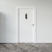 Toiletsticker Dames | Ontwerp 5 - Formaat 10 x 10 cm - WC sticker - WC bordje