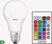 Osram - Led Lamp - 9W - Met afstandsbediening - E27 fitting - Verschillende kleuren - RGBW LED - Remote control - Dimbaar - Standaardlamp A60 (vorm)