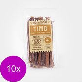 Timo Sticks 100 g - Hondensnacks - 10 x Struisvogel