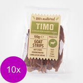 Timo Strips 100 g - Hondensnacks - 10 x Geit