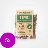 Timo Strips 100 g - Hondensnacks - 5 x Haas