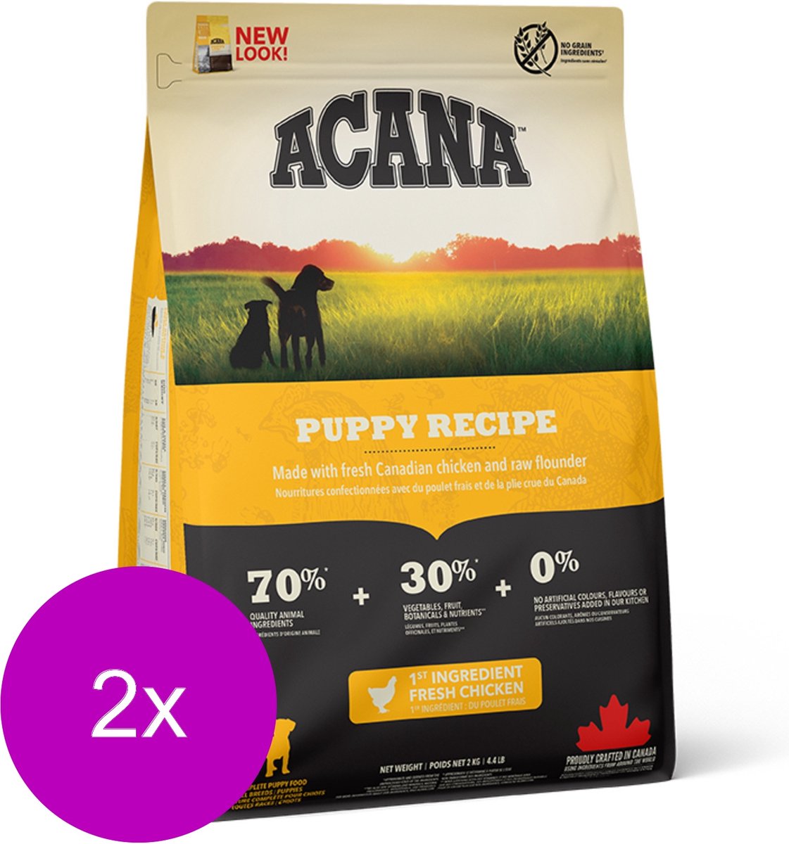 Bol.com Acana Heritage Puppy & Junior Kip&Kalkoen - Hondenvoer - 2 x 2 kg aanbieding