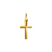 New Bling 9NBG-0319 Gouden Hanger - Kruis - 13,5 x 8 mm - Bewerkt - 14 Karaat - Goud