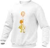Crypto Kleding -Bitcoin Balloon Girl - Trader - Investing - Investeren - Aandelen - Trui/Sweater