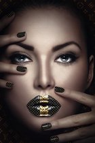 Fashion lips II – 90cm x 135cm - Fotokunst op PlexiglasⓇ incl. certificaat & garantie.