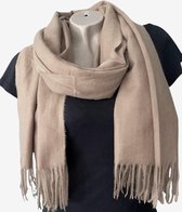 Lange Warme Sjaal - Unisex - Khaki/Beige - 200 x 75 cm (D823331#)