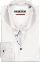 Ledub Slim Fit overhemd - wit (contrast) - Strijkvriendelijk - Boordmaat: 44