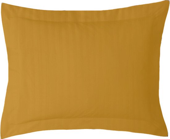 iSleep Satijnstreep Kussensloop - 60x70 cm - Donker Geel