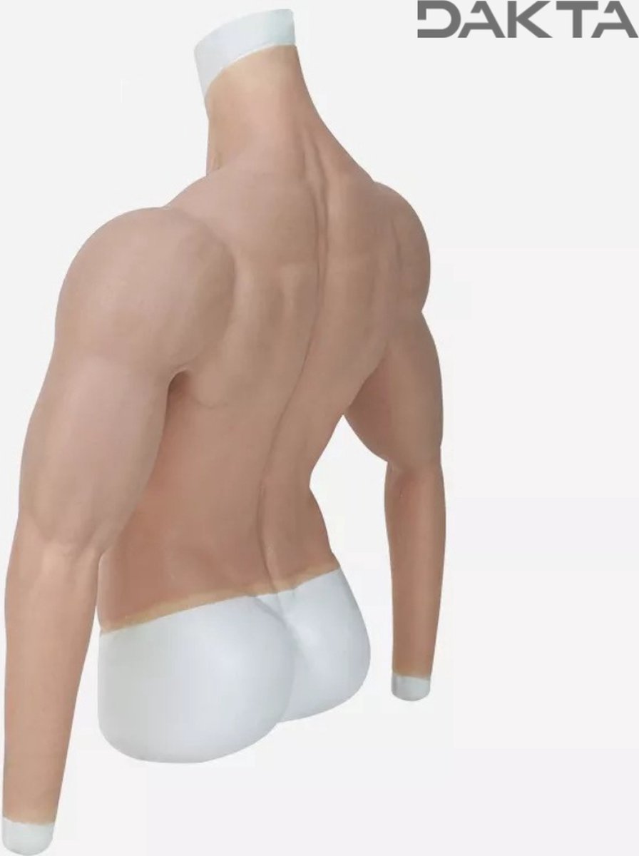 Afbeelding Van De Spier Op Het Boveichaam Van Witte Mannen Met Een Zwarte Bril Die Danst Stock