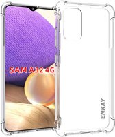 Hoesje voor Samsung Galaxy A32, transparante soft case in extra luxe TPU materiaal, backcover