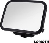 LORIOTH® Autospiegel Baby - Baby Auto Spiegel Achterbank - Universele Baby Spiegel Auto - Baby Veiligheid - Kind Observatie Spiegel - Verstelbaar - Baby Mirror Car - Zwart