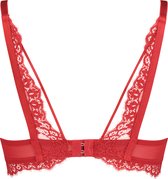 Hunkemöller Dames Lingerie Voorgevormde bh zonder beugel Claire  - Rood - maat D80