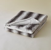 Plaids Cocooning - fleece deken - plaid - Peau de Bête Grise - grijs- Superzachte fleece - 200 cm x 150 cm