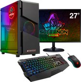 ScreenON - Gaming Set Y16584-S2 (GamePC.Y16584 + 27 Inch Monitor + Toetsenbord + Muis)