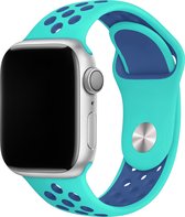 Sport watch bandje - Turquoise / Blauw - 42/44/45mm - M/L - Series 1 2 3 4 5 6 7 SE - Geschikt voor Apple Watch