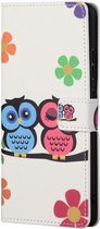 Samsung Galaxy M52 Hoesje Portemonnee Book Case Uil Print