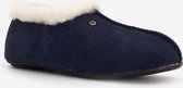 Hush Puppies blauwe gevoerde pantoffels - Blauw - Maat 38 - Sloffen - Echt leer