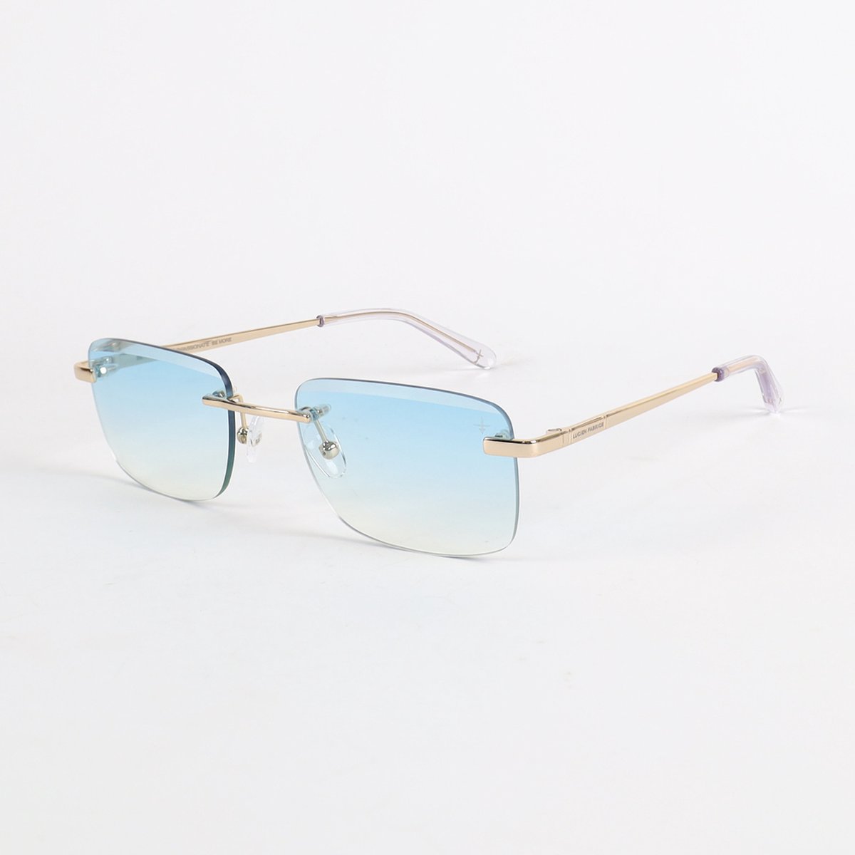 Lucien Fabrice - Crystal - Gold - Blue Ice - Zonnebril - Sunglasses - Eyewear - Unisex - Dames - Heren
