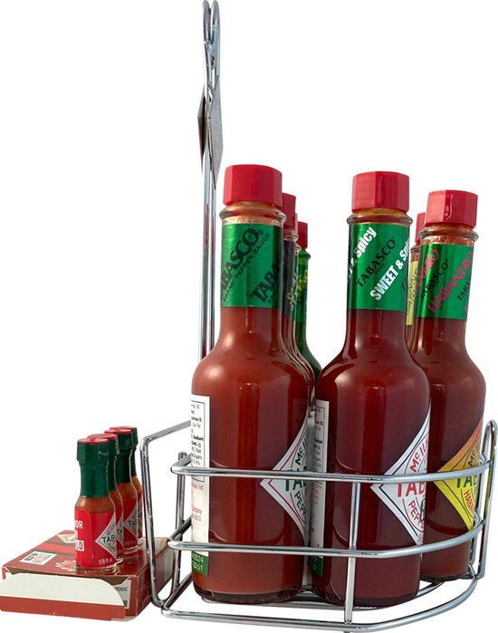 Caddy chromé en sauce au poivre TABASCO avec 7 Maroc